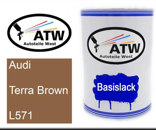 Audi, Terra Brown, L571: 500ml Lackdose, von ATW Autoteile West.